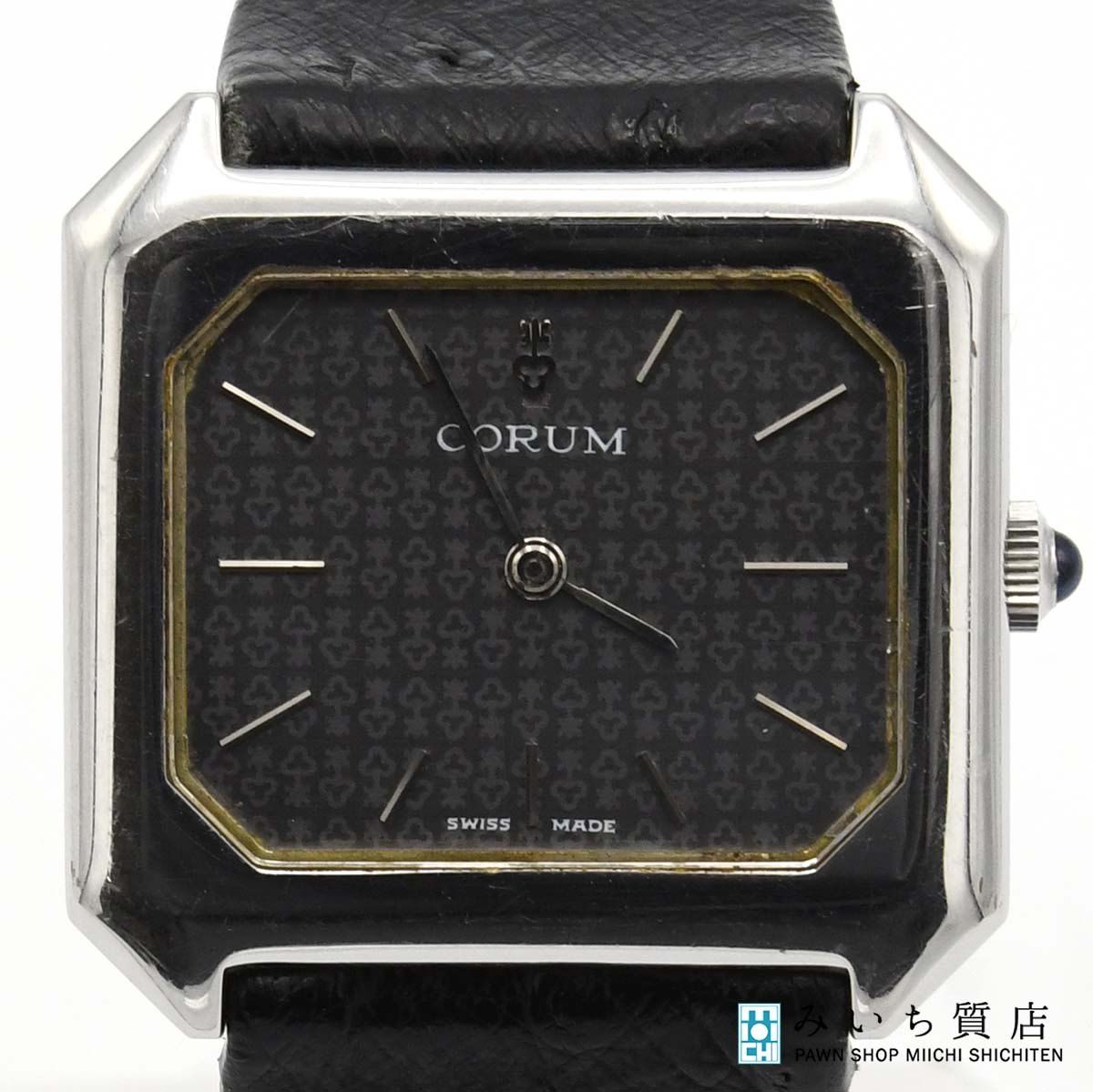 腕時計 稼働 CORUM コルム 手巻き メンズ ブラック色文字盤 M3895