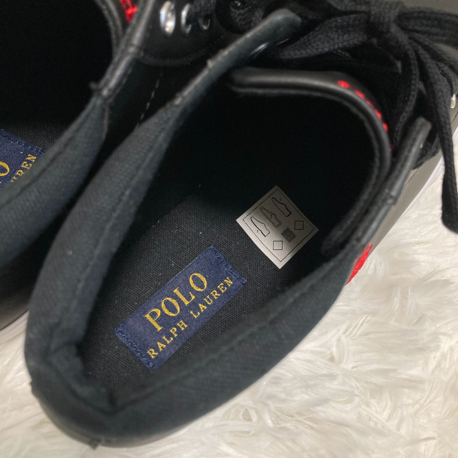 ポロ ラルフローレン POLO RALPH LAUREN ハイカット スニーカー ロゴ入り - メルカリ