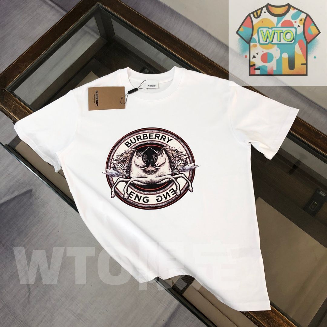 【美品】BURBERRY ロゴプリント　Tシャツ 10Y 140cm BURBERRY バーバリー Tシャツ ロゴプリント コットン オーバー