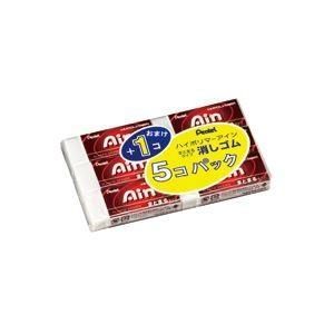 (まとめ) ぺんてる ハイポリマー消しゴムAin105+1 まとまるタイプ ZEAS10-6 1パック（6個） 〔×30セット〕
