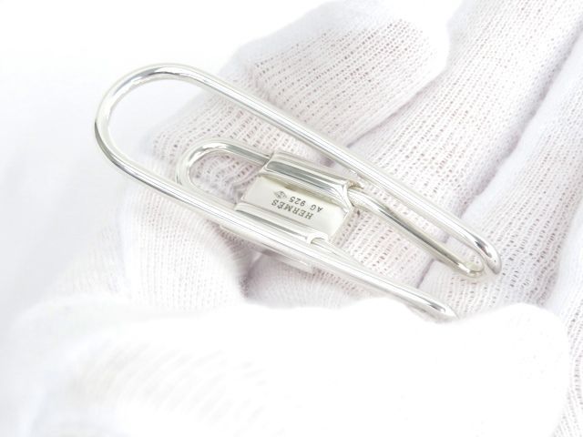 エルメス カデナ シルバー マネークリップ 箱付き HERMES 極 美品 希少品 保存箱付き エルメス カデナ モチーフ