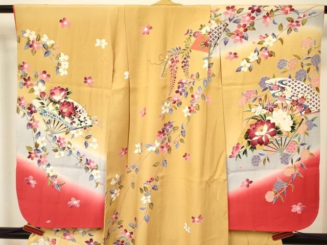 平和屋着物[]七五三 女の子 7歳 祝着 四つ身 長襦袢(半衿刺繍