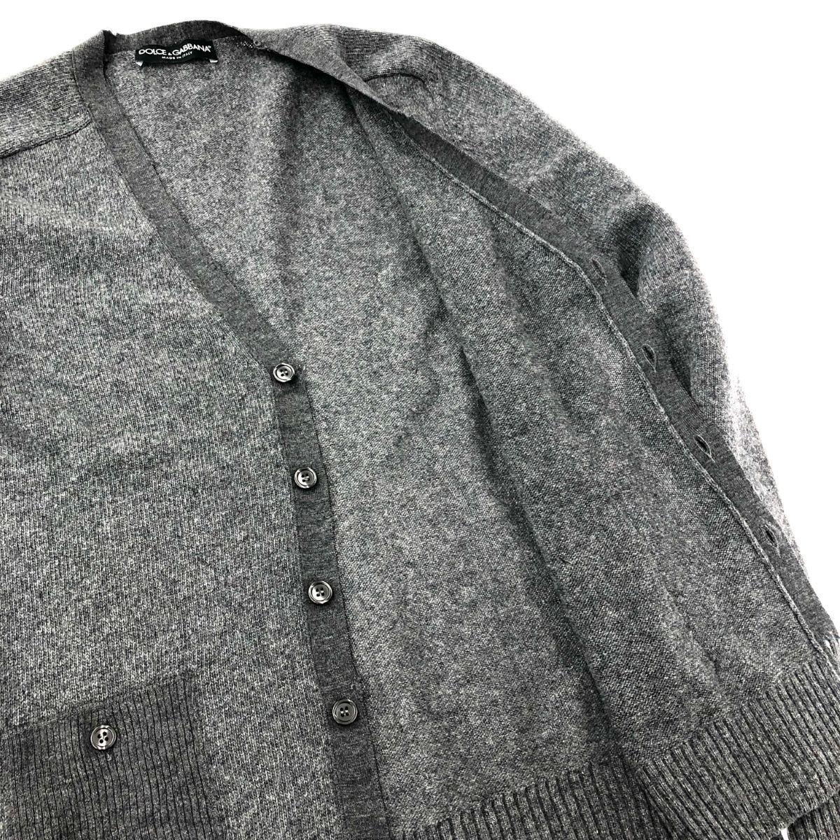 美品　DOLCE&GABBANA ドルチェ＆ガッバーナ カーディガン グレー 美品！ドルチェ＆ガッバーナ D＆G グレー＆黒カーディガン
