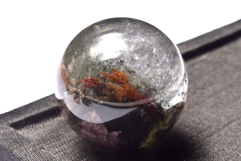 1点物】ガーデンクォーツ 28mm 丸玉(台座付き) スフィア