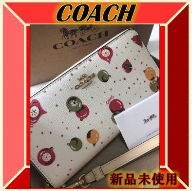 【夏コーデ】⭐COACH オーナメント プリント ジップアラウンド 長財布⭐