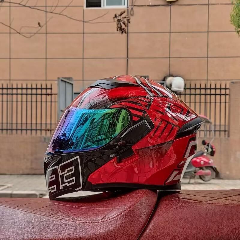 オンロード フルフェイスヘルメット赤柄１