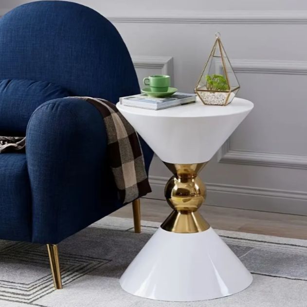 【希少】ヴィンテージ ストーントップ サイドテーブル　大理石　ゴールド 希少】ヴィンテージ ストーントップ サイドテーブル 大理石 ゴールド