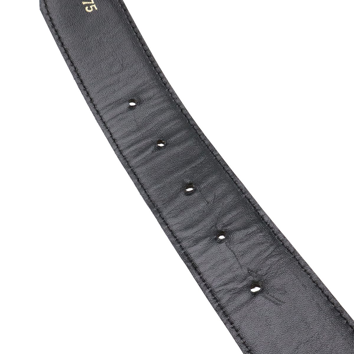 【美品】CELINE  セリーヌ　馬車金具　レザーベルト　ブラック　75サイズ CELINE セリーヌ 75 ベルト 馬車金具 バックルベルト ブラック