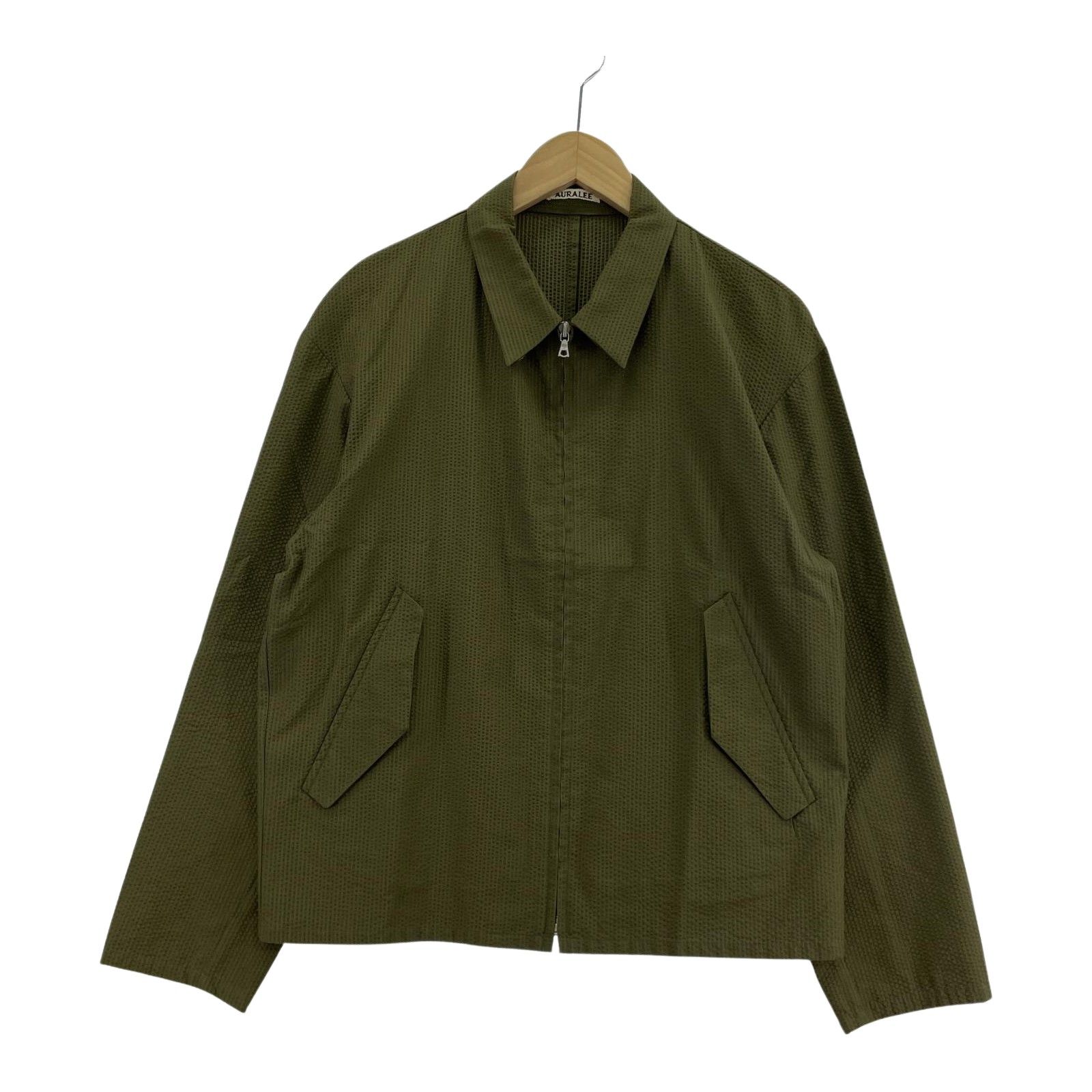 AURALEE リネン ジャケット ブルゾン 4 AURALEE シルクシアサッカーブルゾン 4 オリーブ - メルカリ
