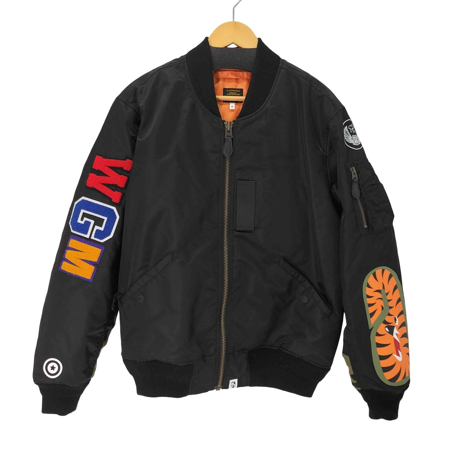 3月21日まで出品A BATHING APEアベイシングエイプMA−1ジャケット APE CROSSBONE MA-1（MA-1）｜A BATHING APE（アベイシング