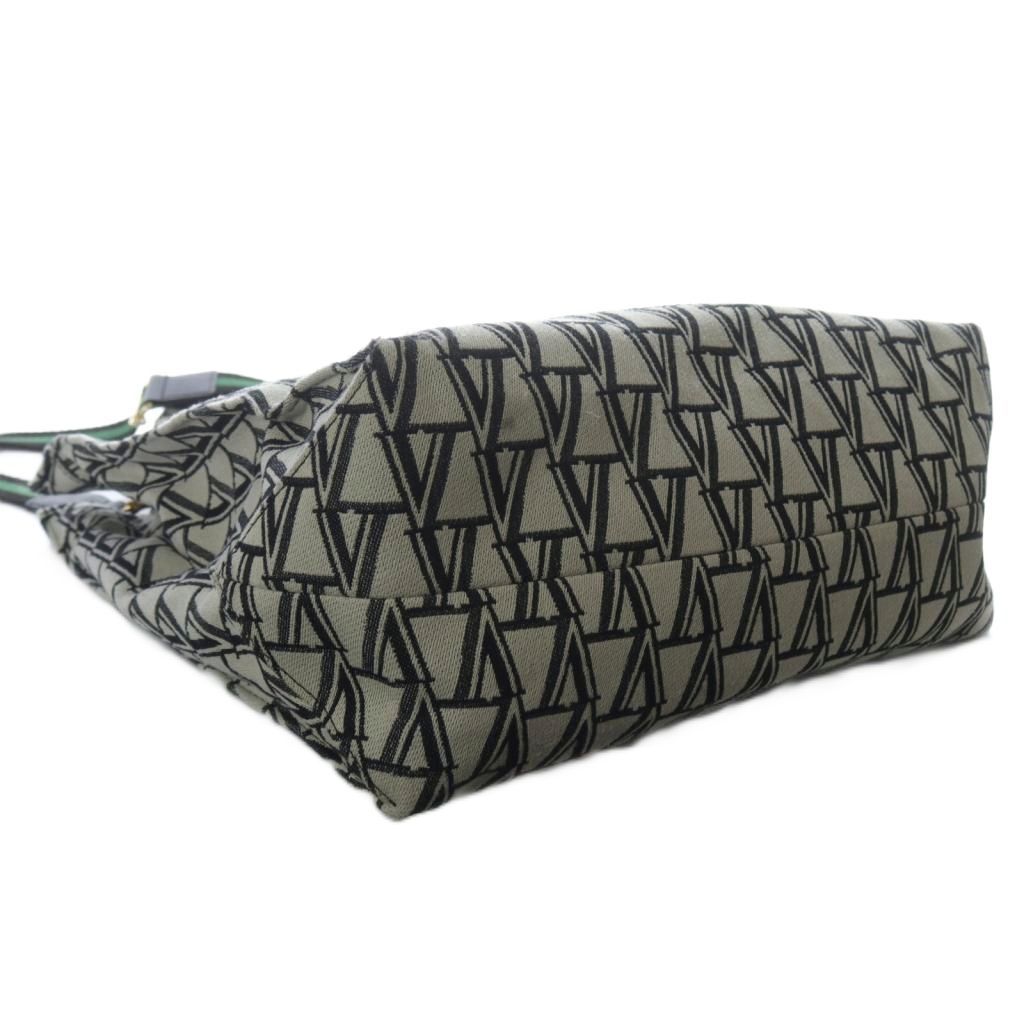 ヴェルメイユパーイエナ VERMEILpariena ジャガードモノグラム トートバッグ ショルダーバッグ 2way グレージュ 黒 DECORATOM_COM_BR