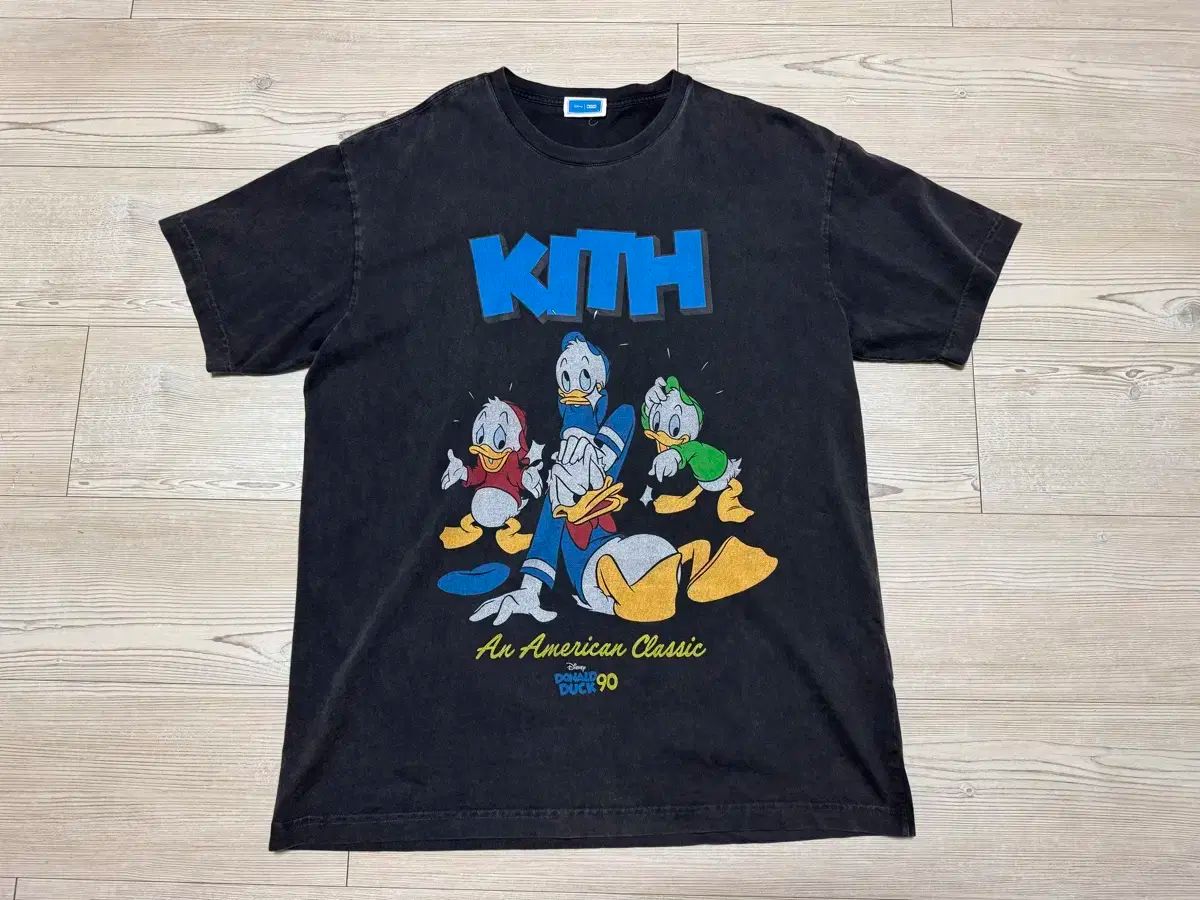 kith Disney(ディズニー) ドナルドダック Tシャツ L 黒 新品