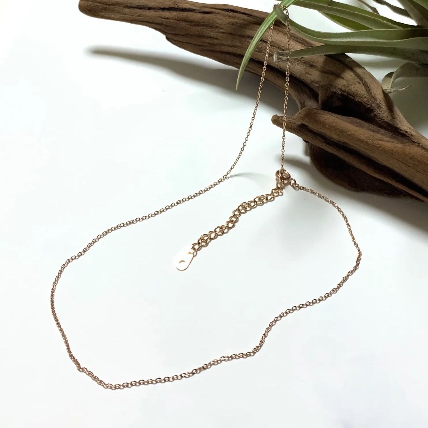 【 サージカルステンレス 316L 】 シンプル あずき チェーン ネックレス ( ピンクゴールド ) 金属アレルギー対応 / 錆びない つけっぱなし アクセサリー / ニッケルフリー / 送料無料 / ギフト ラッピング プレゼント