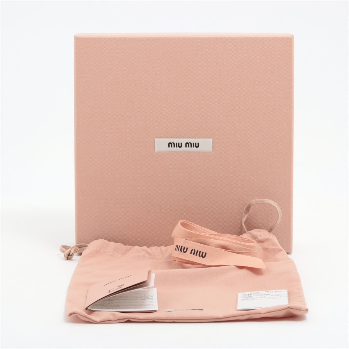 1円 新品同様 ミュウミュウ ロゴ ファー カチューシャ ヘア  