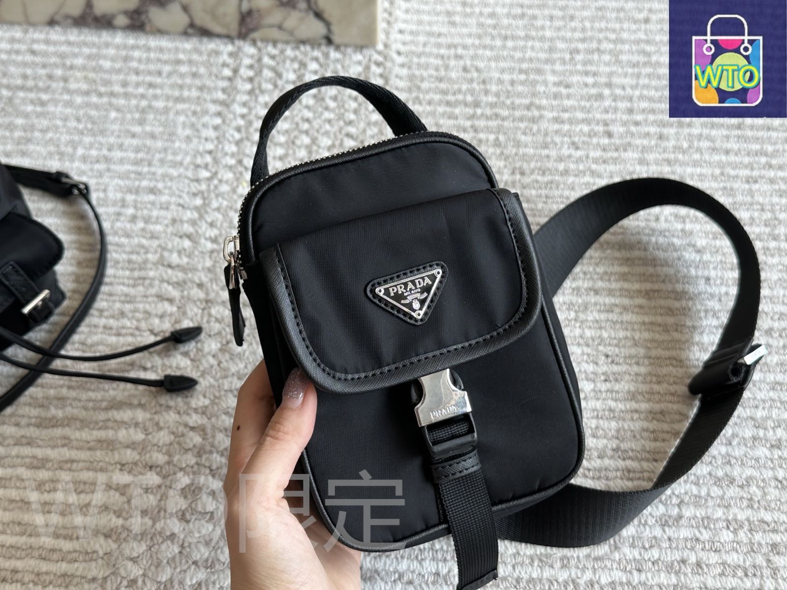6万取引突破★UPS速達便利用！【PRADA】1BC543 2EC9_ミニバッグ org.jpg