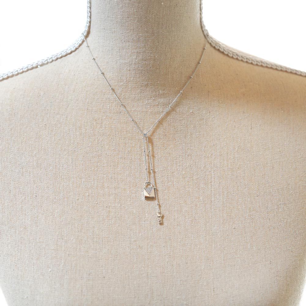 マイケルコース ネックレス MICHAEL KORS PADLOCK LARIAT シルバー925 