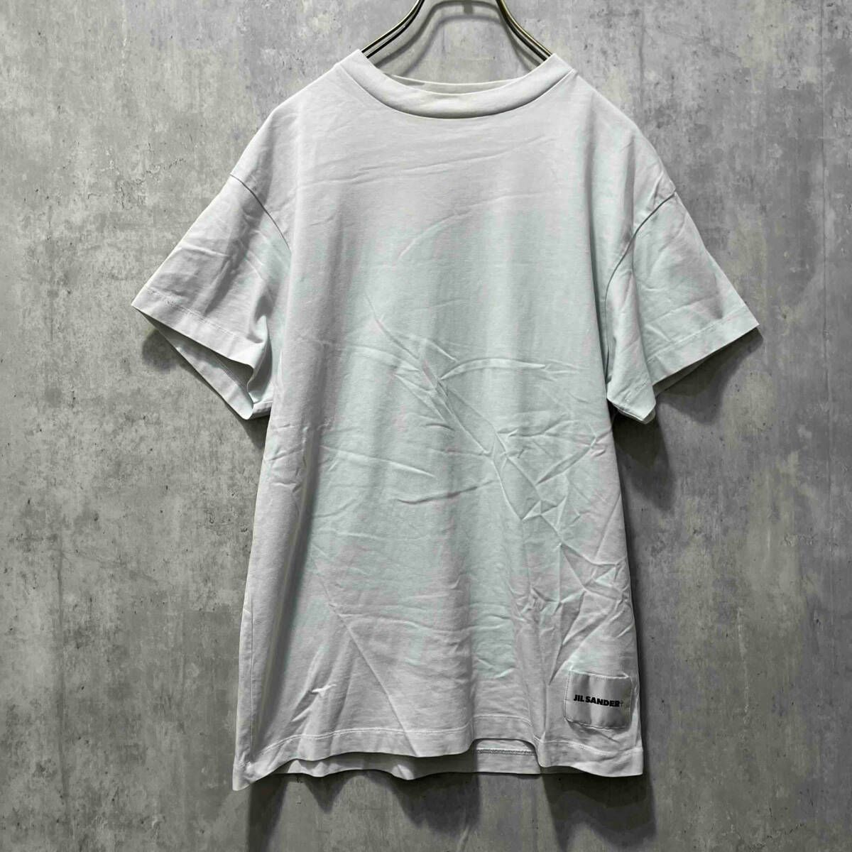 JIL SANDER LOGO PATCH T-SHIRT ロゴ ワッペン Tシャツ グレー SIZE S ジルサンダー