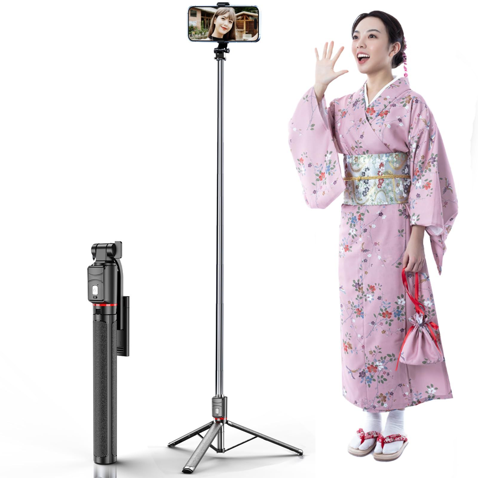 スマホ 三脚 卓上三脚・ミニ三脚 自撮り棒 iphone スマホスタンド設計