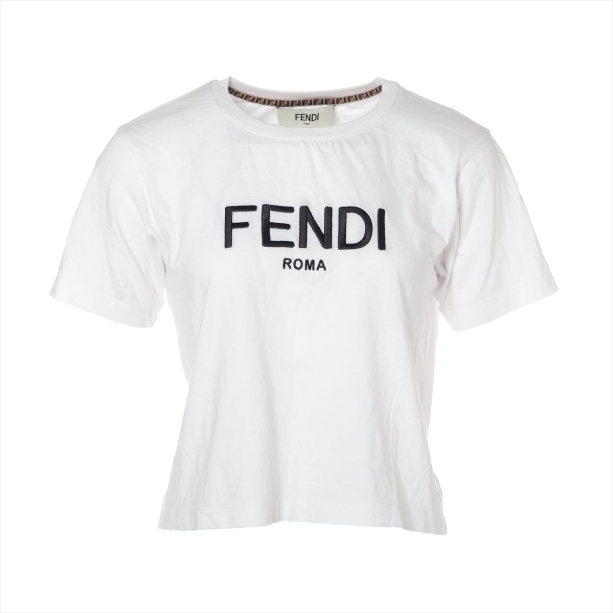 FENDI フェンディ 半袖Ｔシャツ コットン 刺繍ロゴ XS ちびT