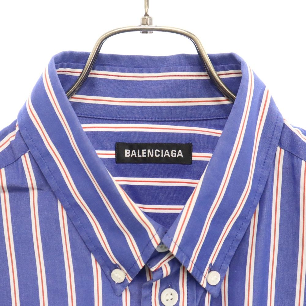 BALENCIAGA (バレンシアガ) 21SS STRIPPED フロントロゴ刺繍 
