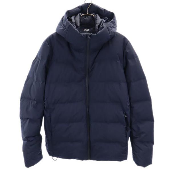 ユニクロ シームレス ダウンジャケット L ネイビー系 UNIQLO メンズ