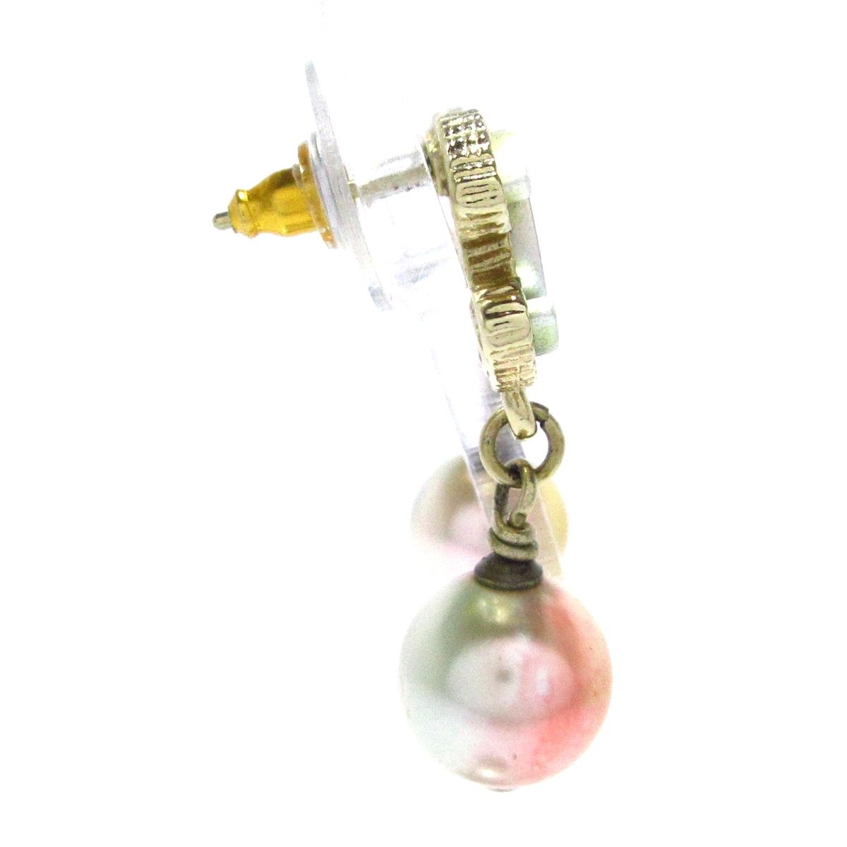 CHANEL シャネル ピアス ココマーク ゴールド×白×マルチ