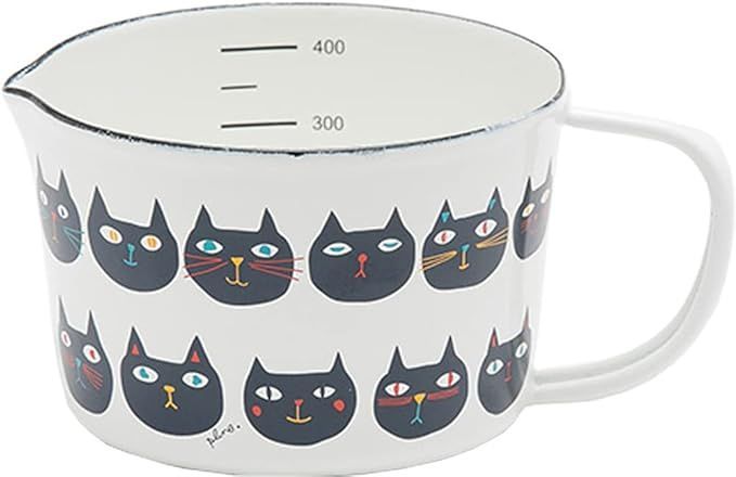 【在庫処分】タマハシ(Tamahashi) Plune「プルーン」 メジャーカップ 450ml ミミココモモ ホーロー MC-601
