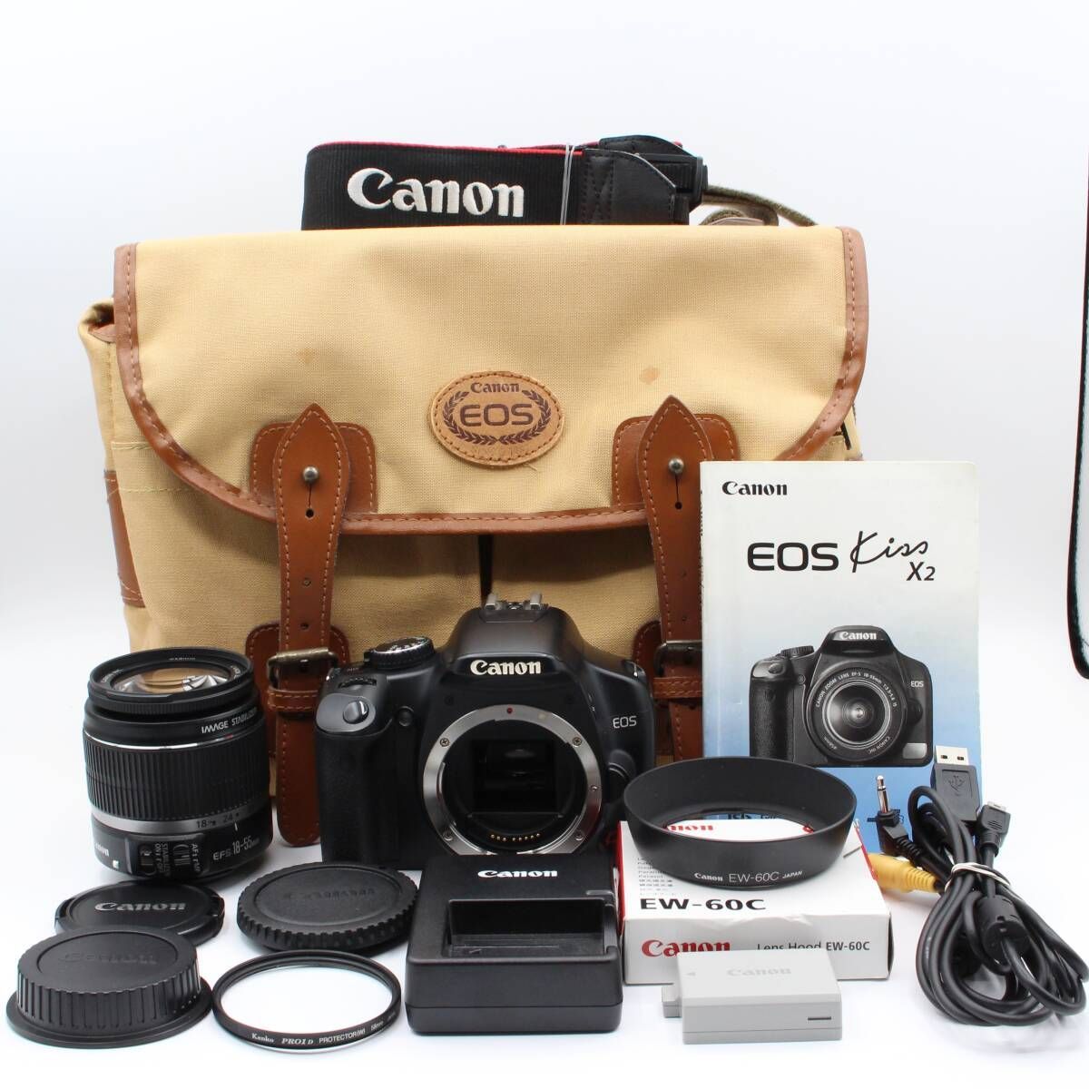 極美品☆《ショット数2355回 》キヤノン CANON EOS Kiss X2 レンズ 