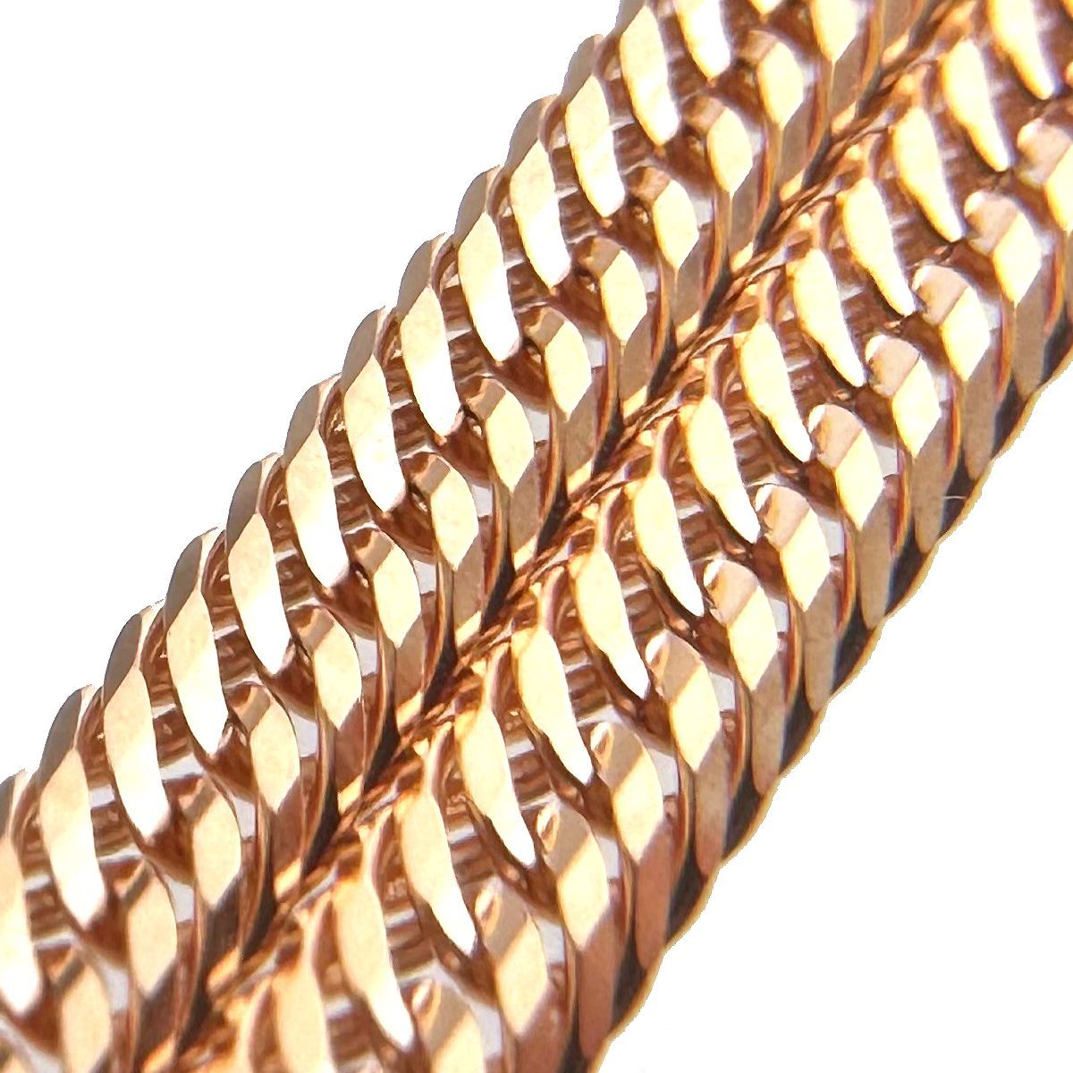 喜平 ブレスレット 18金 トリプル 12面 17cm 4g ローズゴールド ピンク 
