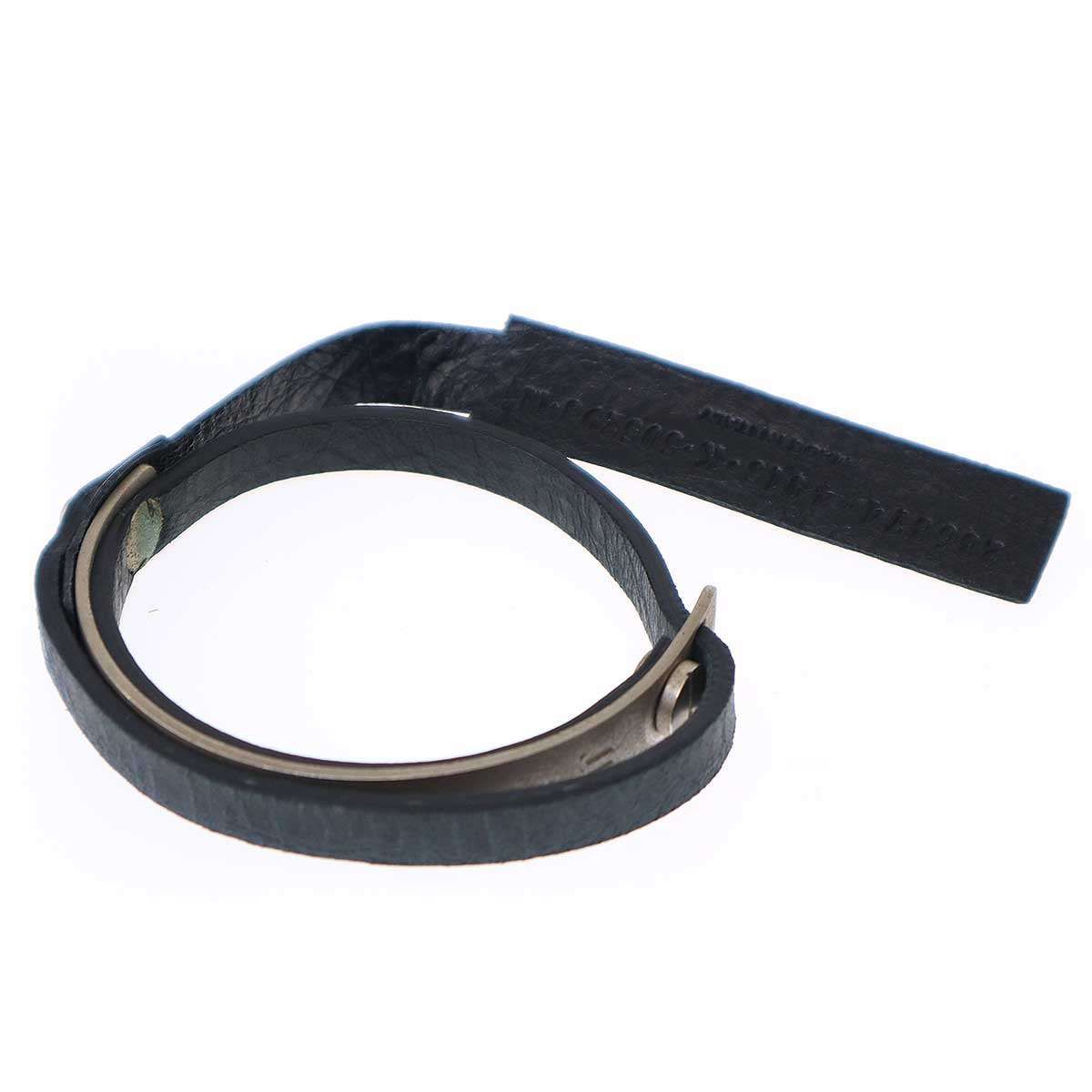 BALENCIAGA バレンシアガ メタルプレート レザーブレスレット