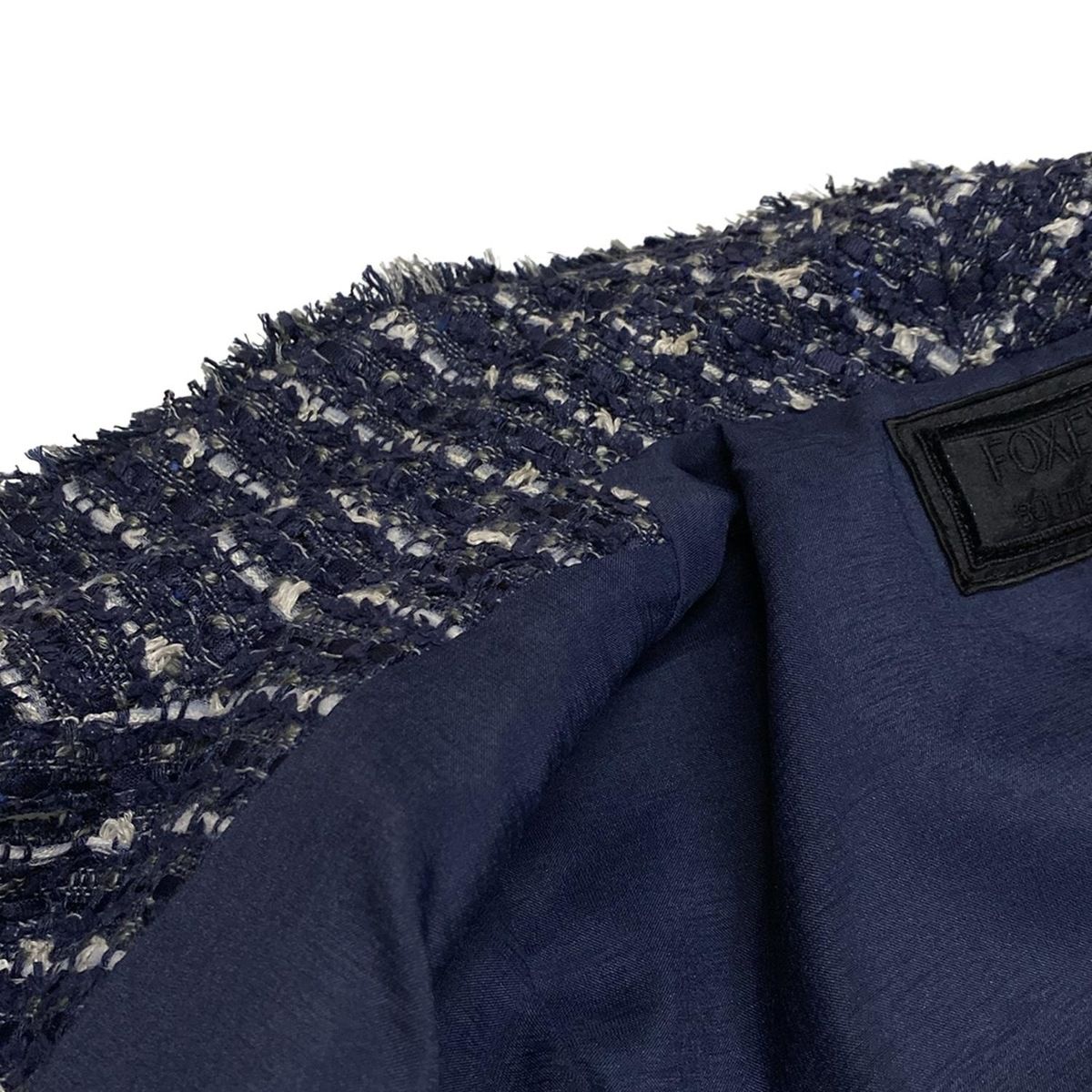 【美品】フォクシー ツイードジャケット大きめ トワイライトムーン FOXEY(フォクシー) ジャケット サイズ38 M レディース