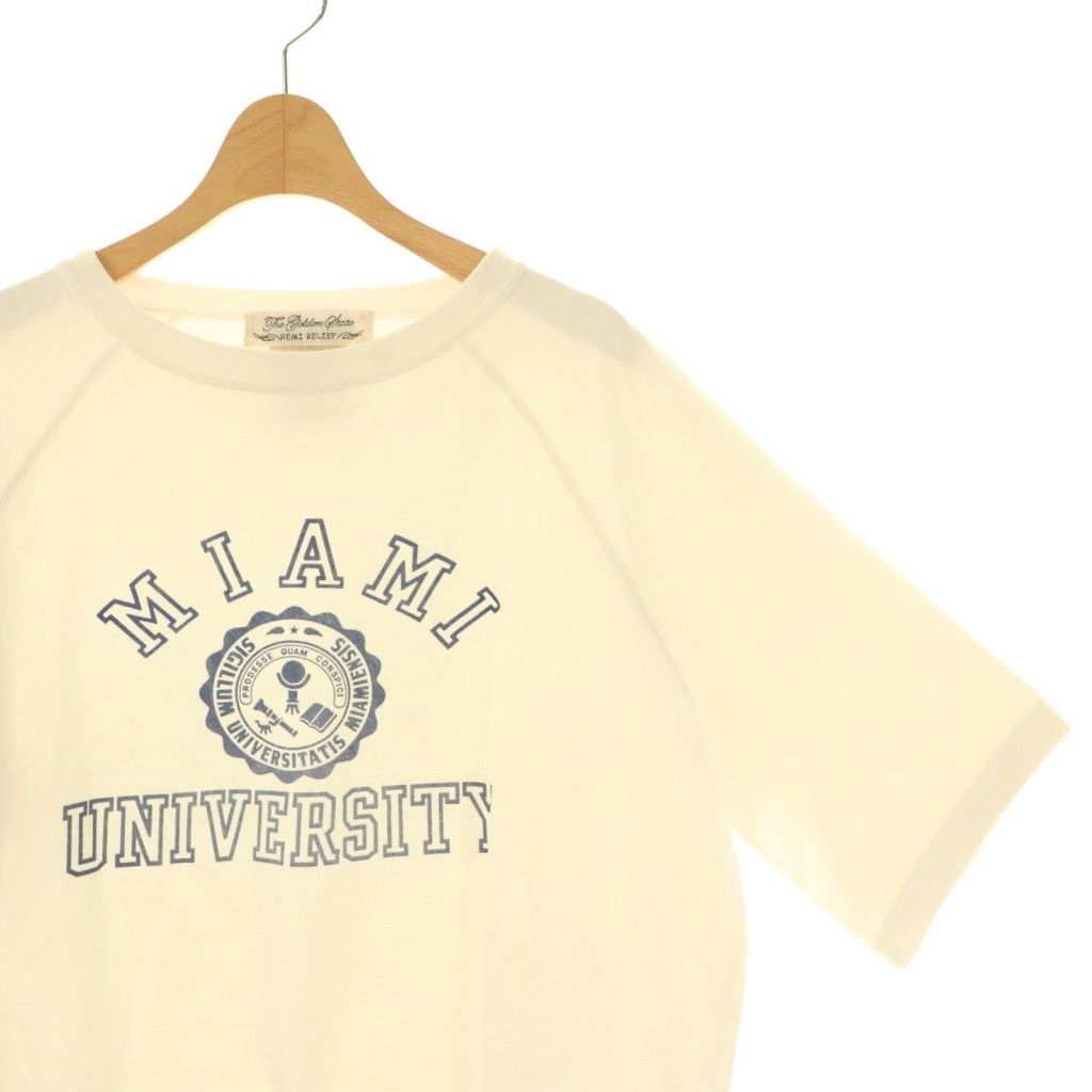 アパルトモン　レミレリーフPrint Half Sleeve Sweatネイビー REMI RELIEF】Print Half Sleeve Sweat