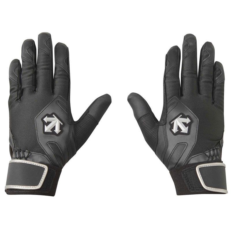 デサント DESCENTE 羊革バッティンググラブ 両手用 野球 手袋 グローブ DB5SGV00M BKSL ブラックｘシルバー