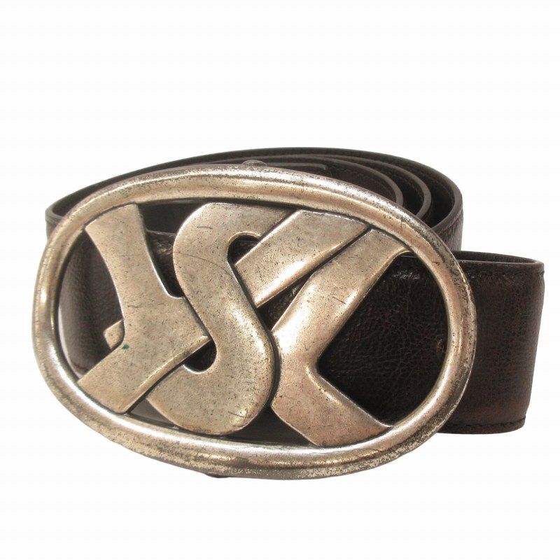 イヴ サン ローラン リヴゴーシュ ベルト YSL SAINT LAURENT - 正規良 イヴサンローラン リヴゴーシュ YSLロゴ