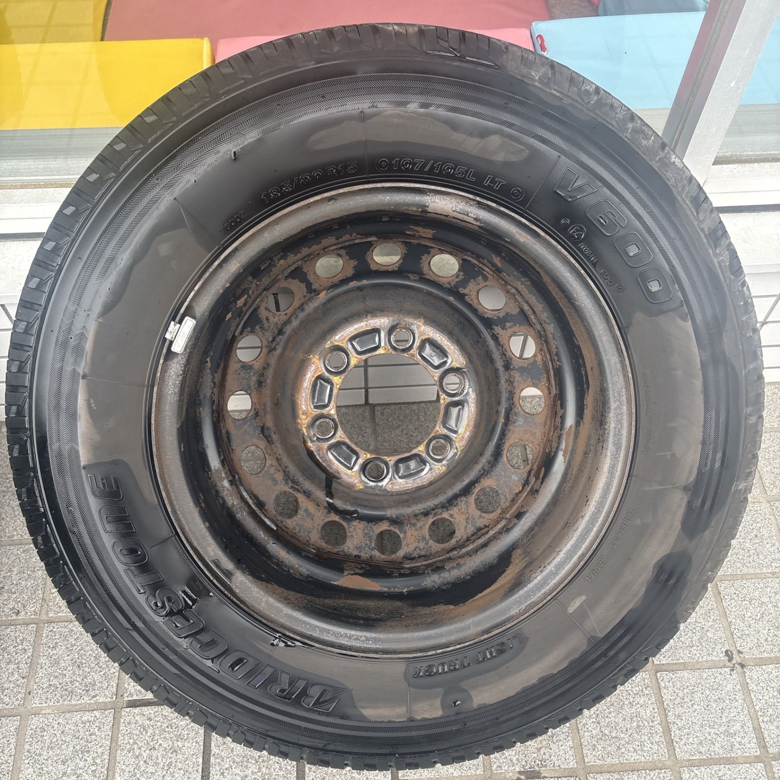 200系ハイエース用 トヨタ純正 15インチ スチールホイール 中古再塗装4