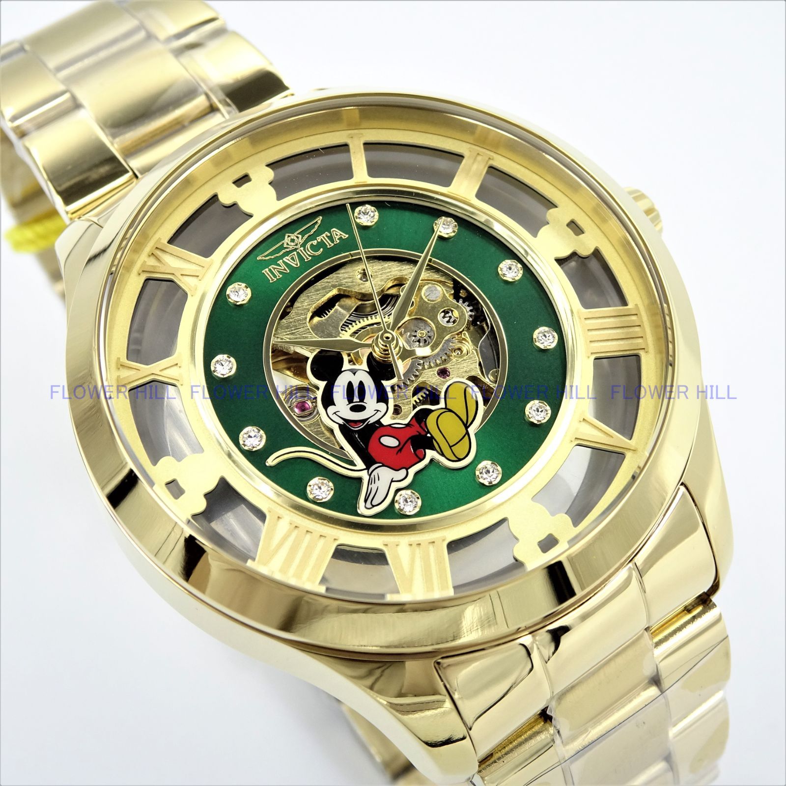 INVICTA インビクタ 腕時計 41362 ディズニー ミッキーマウス 自動巻き メタルバンド ゴールド