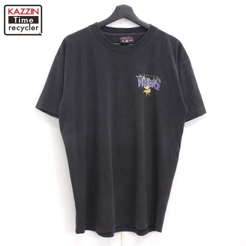 90s USA製 NFL vintage ミネソタ・バイキングス 半袖Ｔシャツ メンズ 表記Lサイズ