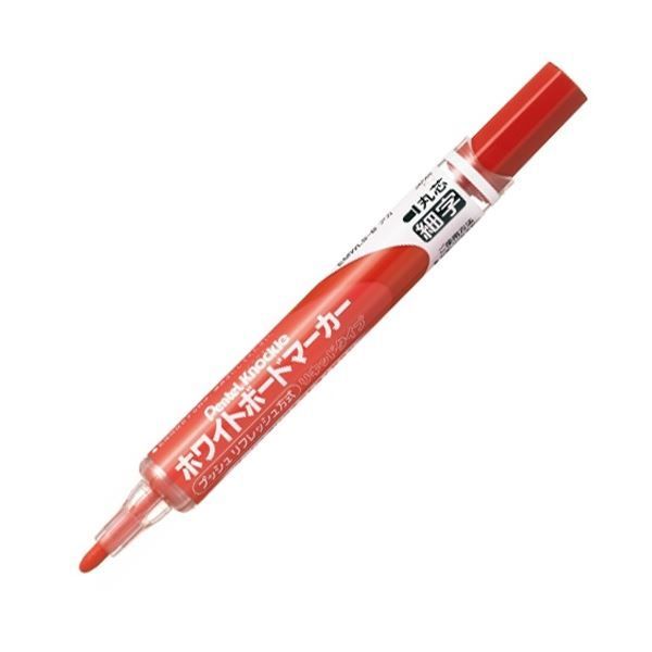 まとめ ぺんてる ホワイトボードマーカー ノックル 細字丸芯 赤 EMWLS-B 1本 ×50セット