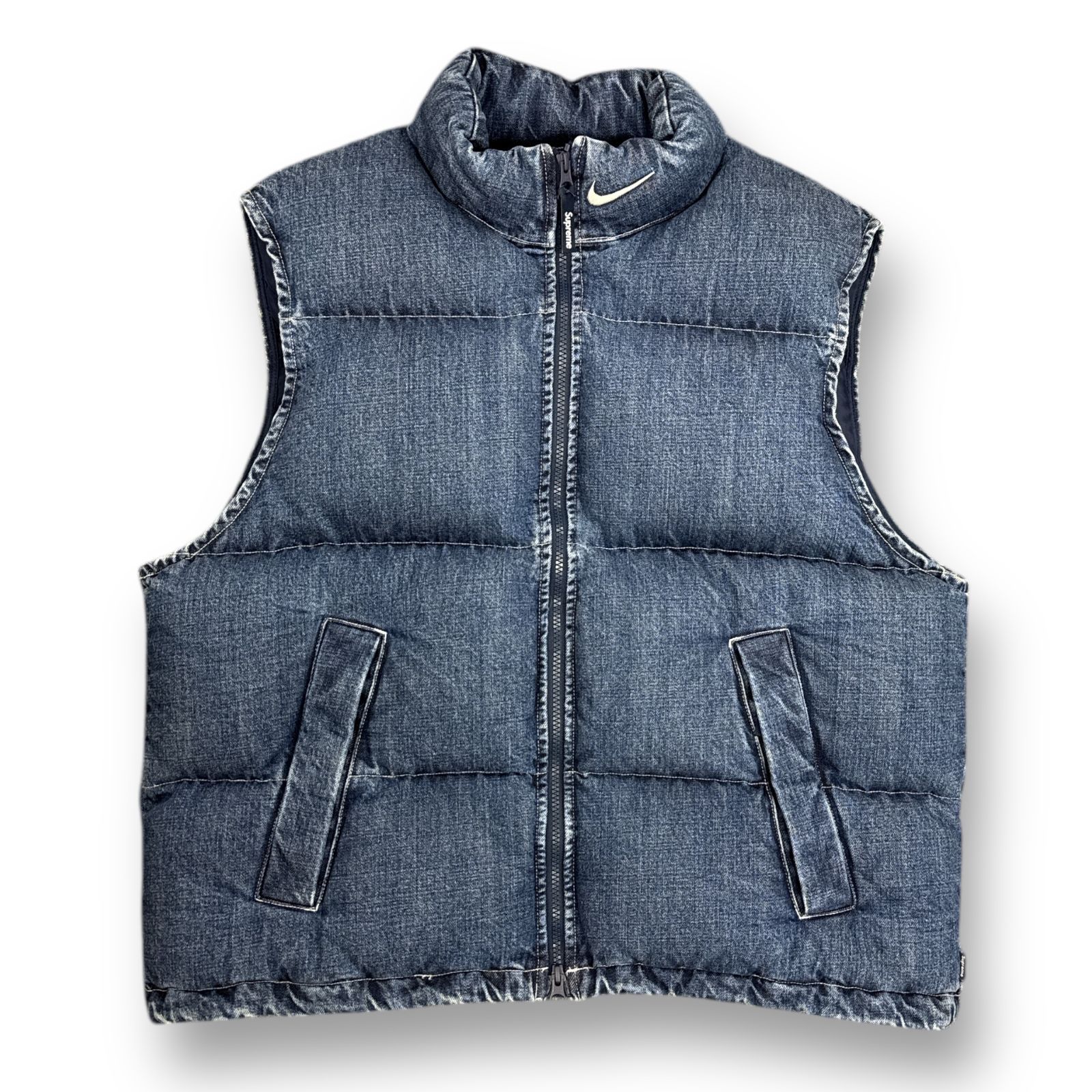 国内正規 Supreme 24SS NIKE Denim Puffer Vest コラボ デニム 
