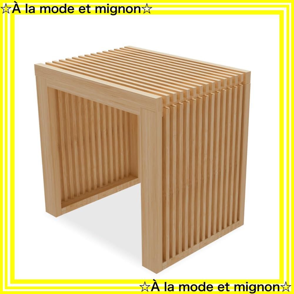 即日発送】玄関ベンチ 竹製スツール 一人掛け パークベンチ