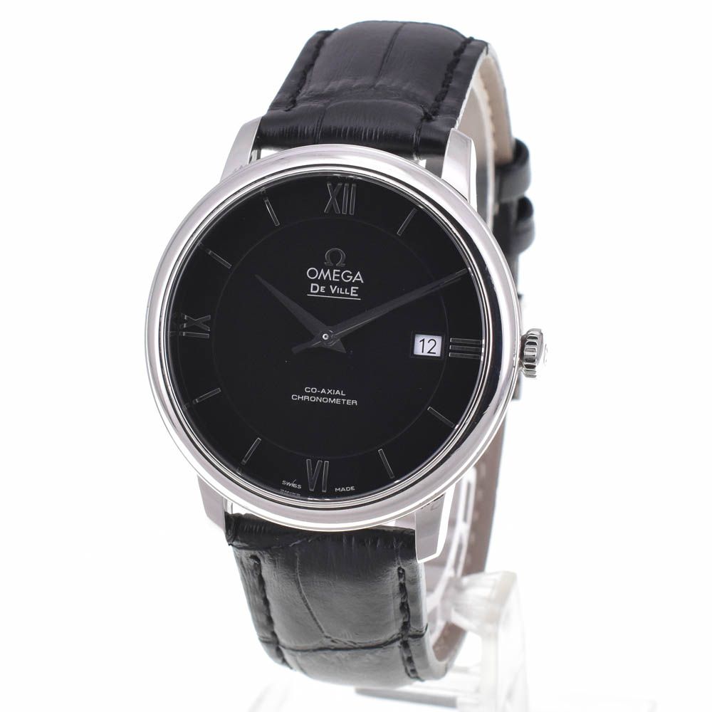 オメガ OMEGA 424.13.40.20.01.001 デビル プレステージ デイト CO-AXIAL 自動巻き メンズ L 143010