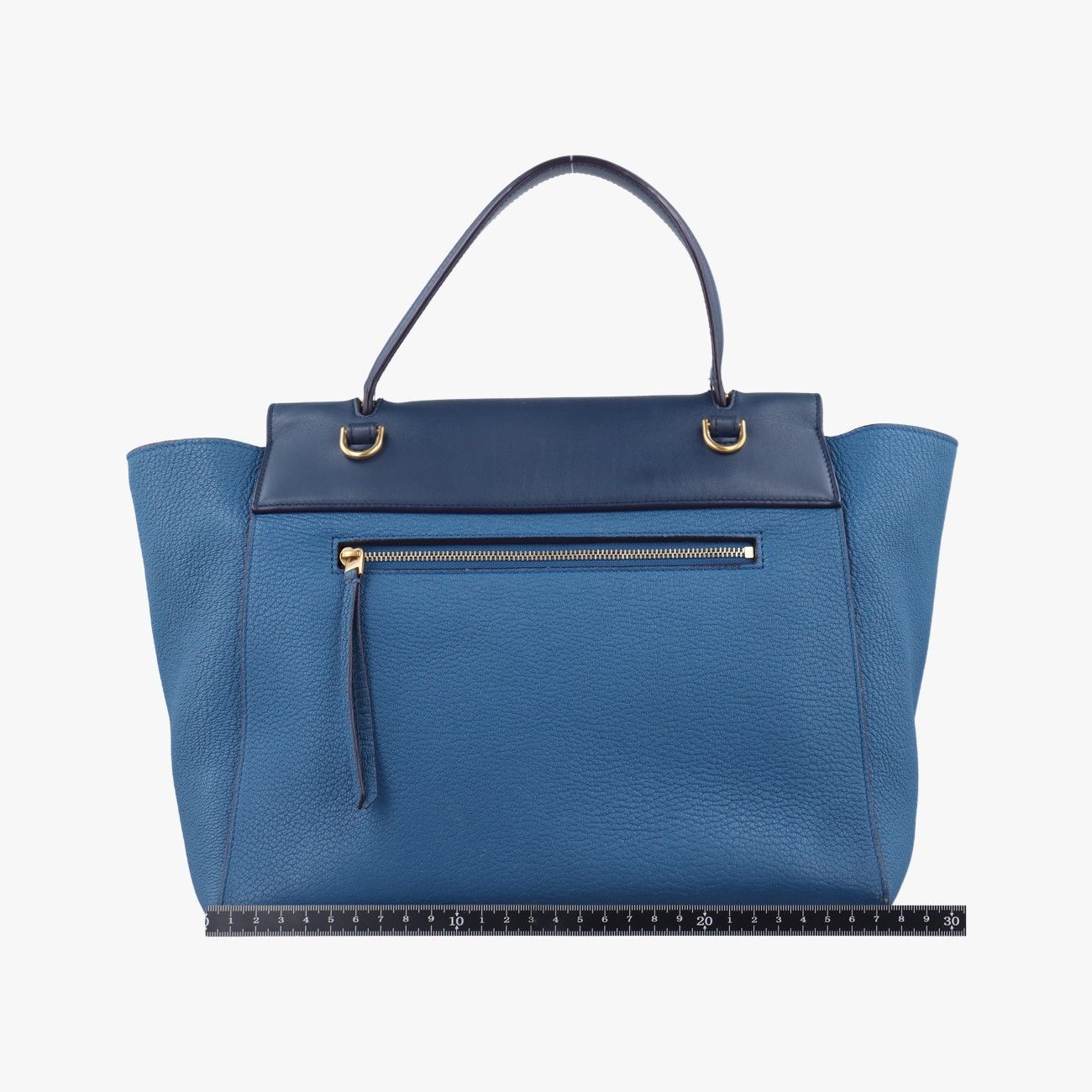 セリーヌCelineベルトバッグミニブルー×ネイビーレザーS-GA-4115