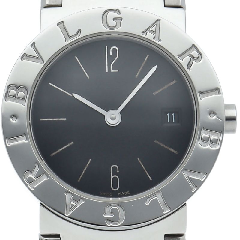 ブルガリBB26SS レディース腕時計 レア美品！ 楽天市場】BVLGARI ブルガリブルガリ BB26SS 黒文字盤 デイト