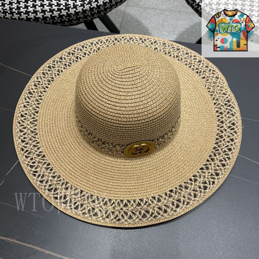 GUCCI ゴールド ストローハット GUCCI】グッチ ビー（蜂） カンカン帽子 ストローハット (GUCCI