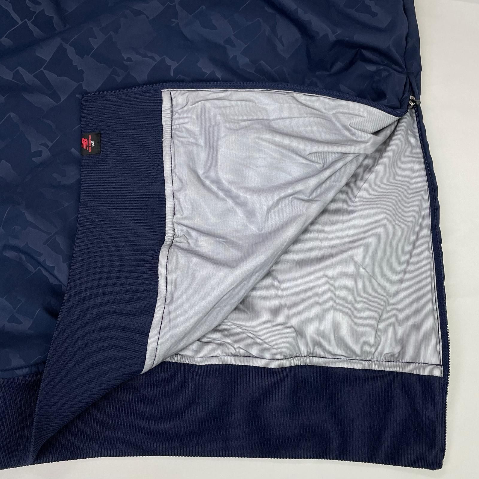 メンズ ニューバランスゴルフ New Balance golf スニードジャック 5 L 紺 裏銀色素材 中綿入り 4WAY 防寒 総柄 LLC-HASEGAWATOSO_COM