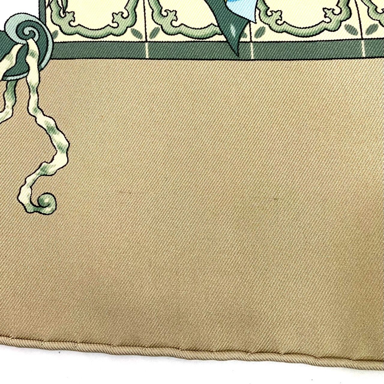 美品✨HERMES エルメス プリーツスカーフ 王立アンダルシア馬術学校 シルク SJ【HERMES】カレ90 王立アンダルシア馬術学校 SILK/シルク 100