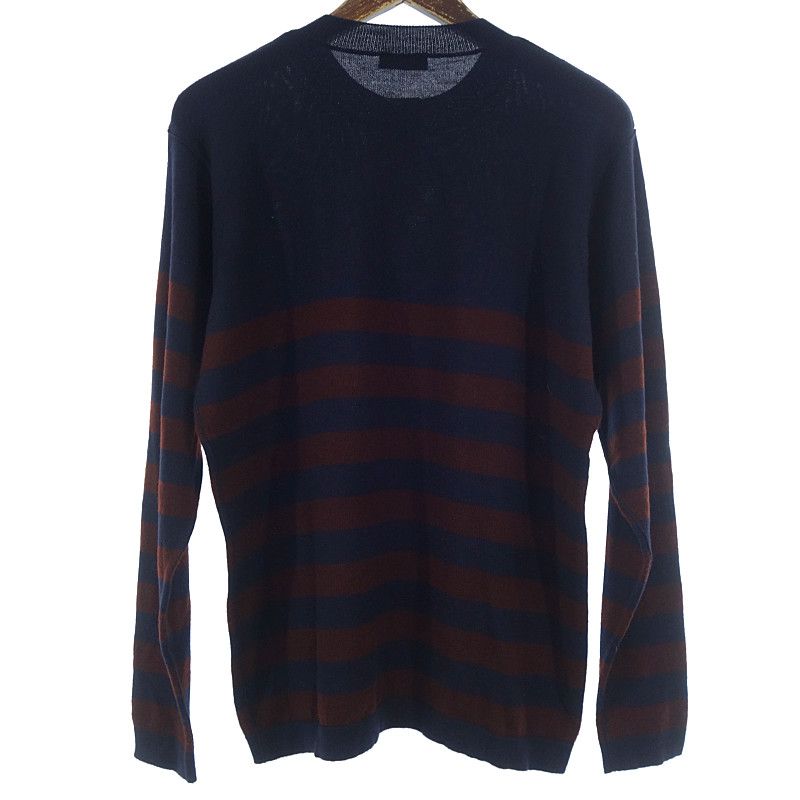 ★値下げしました【試着のみ】ポールスミス ボーダークルーネックニット サイズM ポールスミス/PAUL SMITH ウール ボーダー クルーネック 長袖