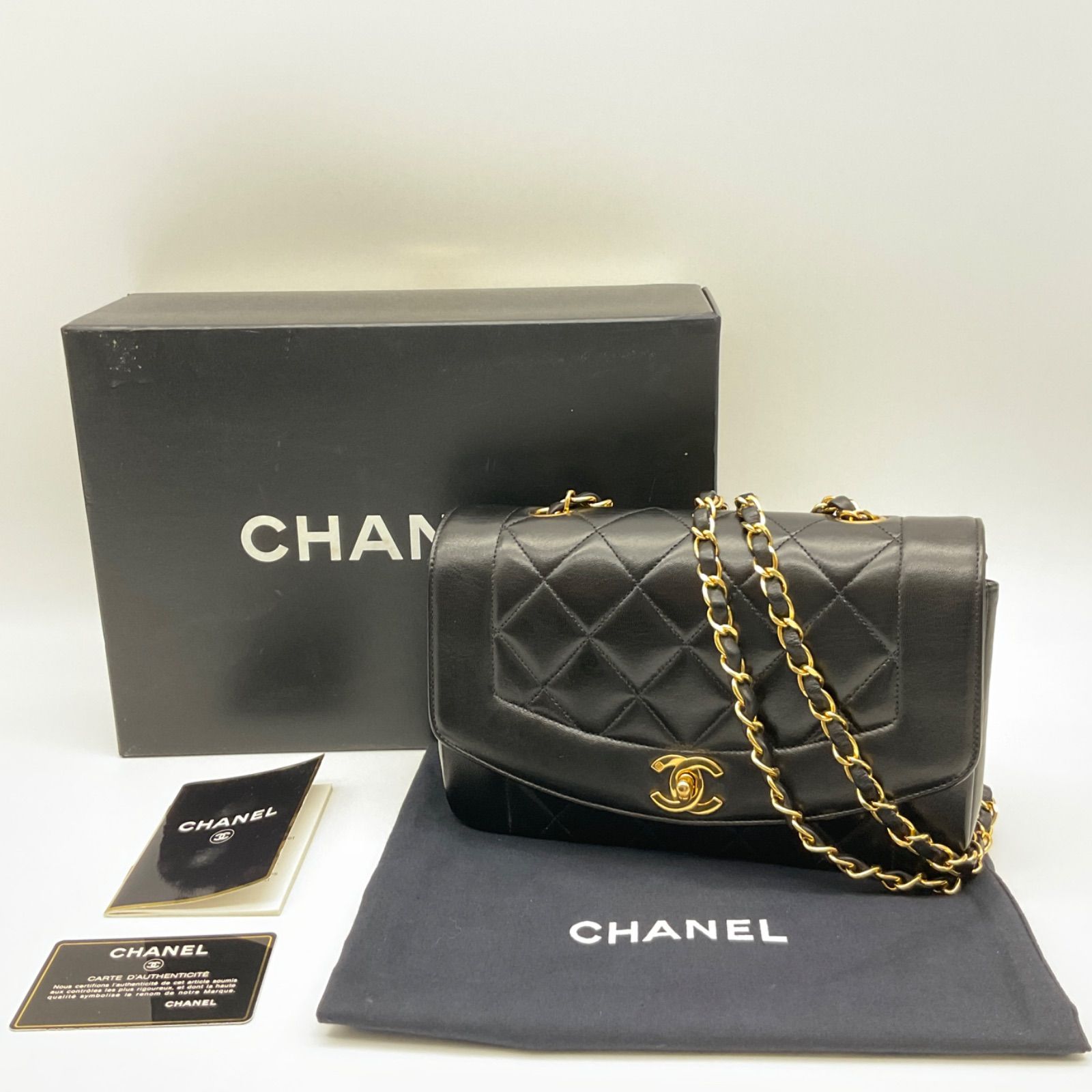 シャネル ダイアナ マトラッセフラップチェーンショルダーバッグ 22 美品❣️黒 楽天市場】シャネル CHANEL マトラッセ22 ダイアナフラップ