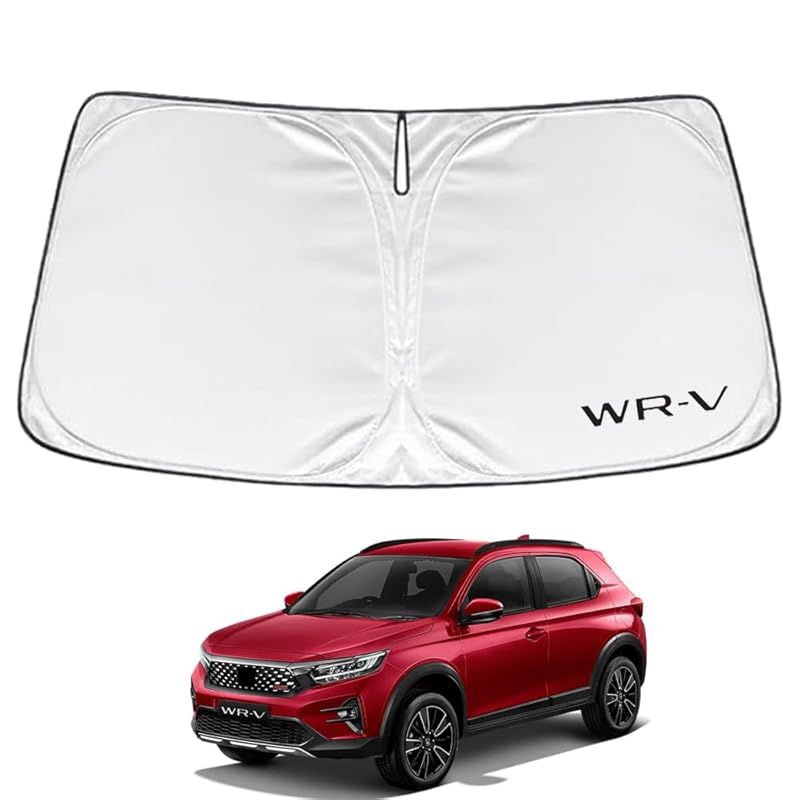 IoTデバイス(スマートデバイス) SAWAKAKI ホンダ WR-V DG系 専用設計 サンシェード フロントガラス用 ロゴ付き 日焼け防止 断熱 UVカット 紫外線カット 暑さ対策 コンパクトに収納