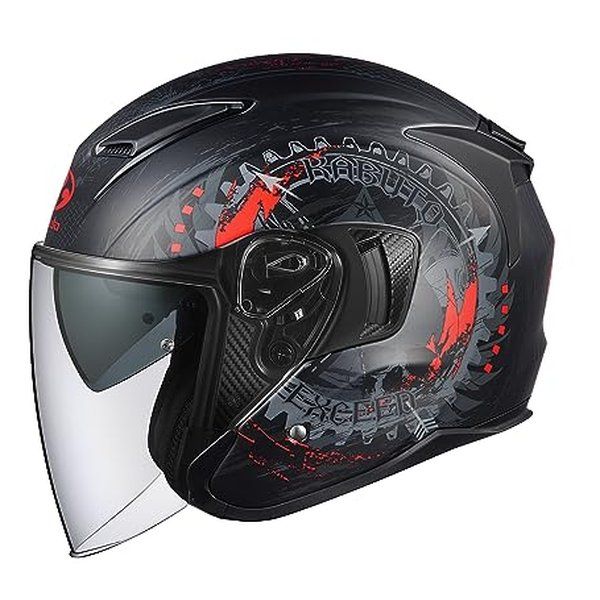 【新品･最短当日出荷】OGK  オージーケー オープンフェイスヘルメット エクシード ダークネス フラットブラックレッド XL61-62 EXCEED DARKNESS フラットブラックレッド XL (2578950)